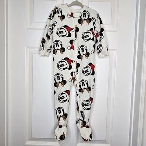 Disney Baby Mickey Mouse  Christmas Footie Pajamas One Piece Size 18-24M